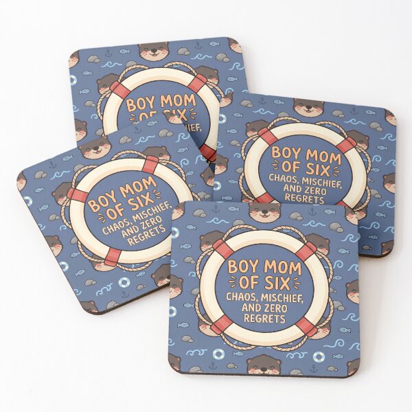 Item preview, Boy Mom of 6 Cute Otter Pattern  designed and sold by Itsheartshop.