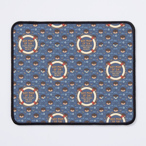 Item preview, Boy Mom of 6 Cute Otter Pattern designed and sold by Itsheartshop.