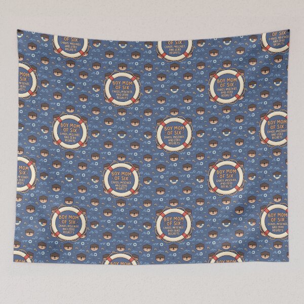 Item preview, Boy Mom of 6 Cute Otter Pattern  designed and sold by Itsheartshop.