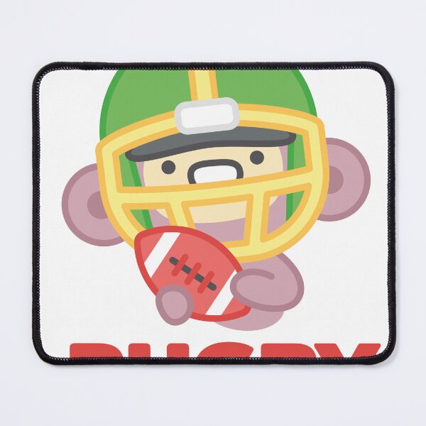 Item preview, Cute Monkey Rugby Mascot Green Helmet Kawaii Sticker designed and sold by topprinting.