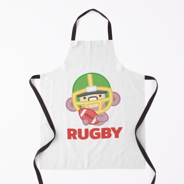 Item preview, Cute Monkey Rugby Mascot Green Helmet Kawaii Sticker designed and sold by topprinting.