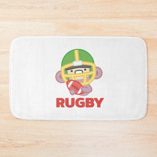 Item preview, Cute Monkey Rugby Mascot Green Helmet Kawaii Sticker designed and sold by topprinting.