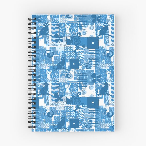 Item preview, Cats in Blue Seamless Repeat designed and sold by Sharon Schwalbe.