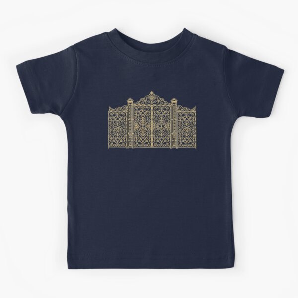 French Wrought Iron Gate | Louis XV Style | Black and Gold | Kids T-Shirt