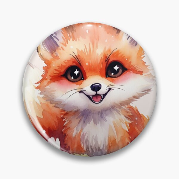 Item preview, Hello Spring Cute Fox Watercolor Art designed and sold by PixelQ.