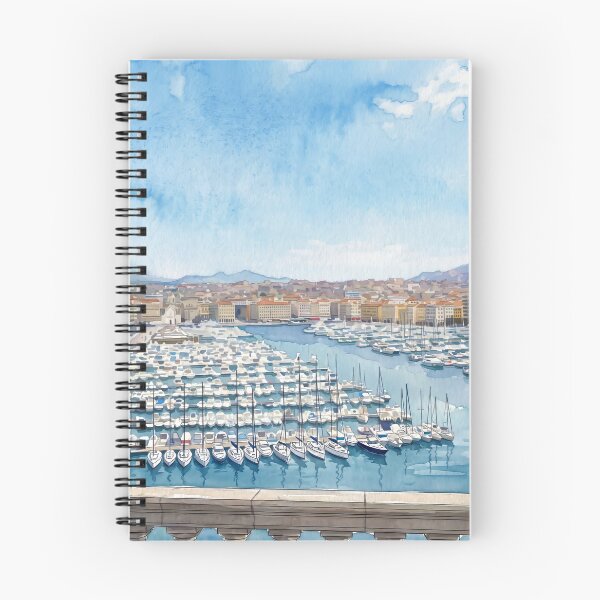 Item preview, Vieux-Port of Marseille in Watercolor Style — Transformation from Real Photography designed and sold by M.ALK.Watercolor.