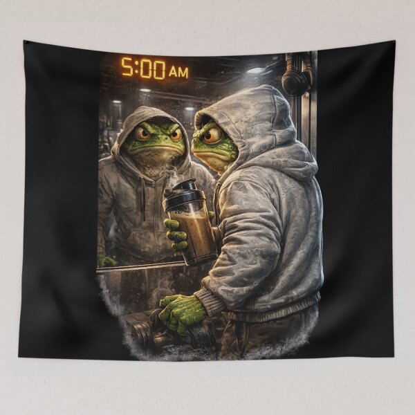 Item preview, 5AM Gym Frog Hoodie Funny Fitness Workout Humor Art Gift designed and sold by irfanshikh.