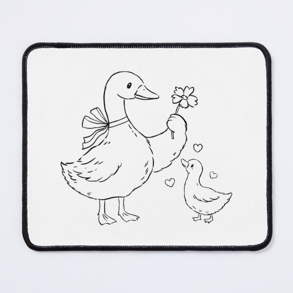 Item preview, Goose and Gosling with Flower designed and sold by CoquetteGoose.