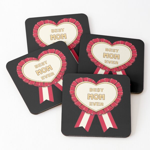 Item preview, World's best mom badge - A Cute Award Ribbon designed and sold by ProjetF.