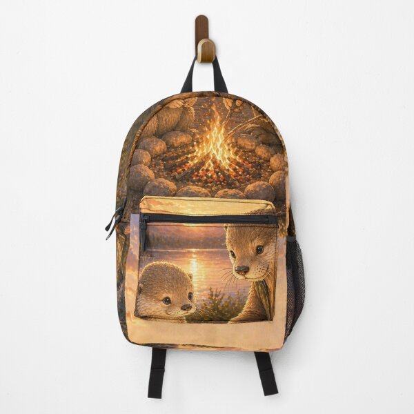 Item preview, Otter Campfire Watercolour designed and sold by inspired-works.