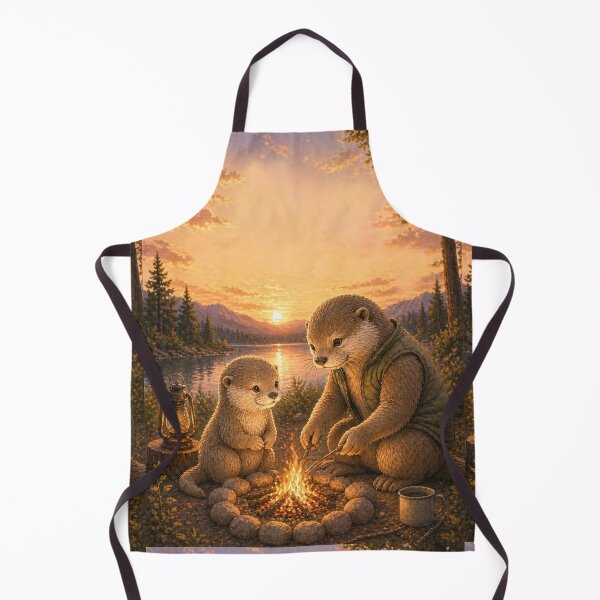 Item preview, Otter Campfire Watercolour designed and sold by inspired-works.