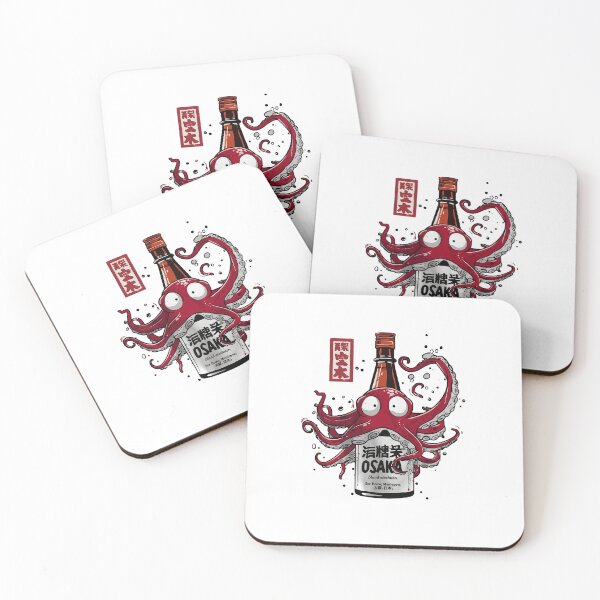 Item preview, Osaka Octopus Sake Bottle Japanese Streetwear Design designed and sold by HBDStudio.