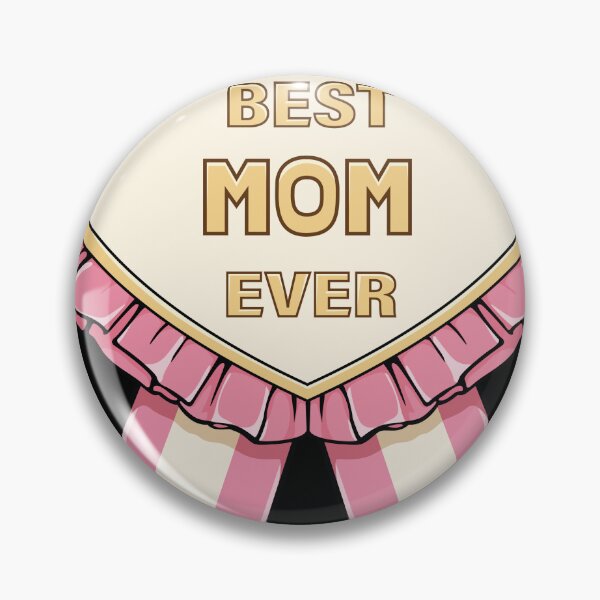 Item preview, World's best mom badge - A Cute Award Ribbon (Pink) designed and sold by ProjetF.