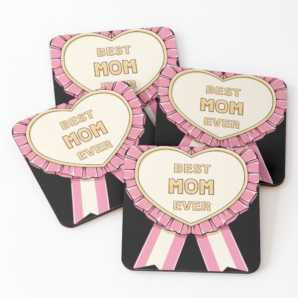 Item preview, World's best mom badge - A Cute Award Ribbon (Pink) designed and sold by ProjetF.