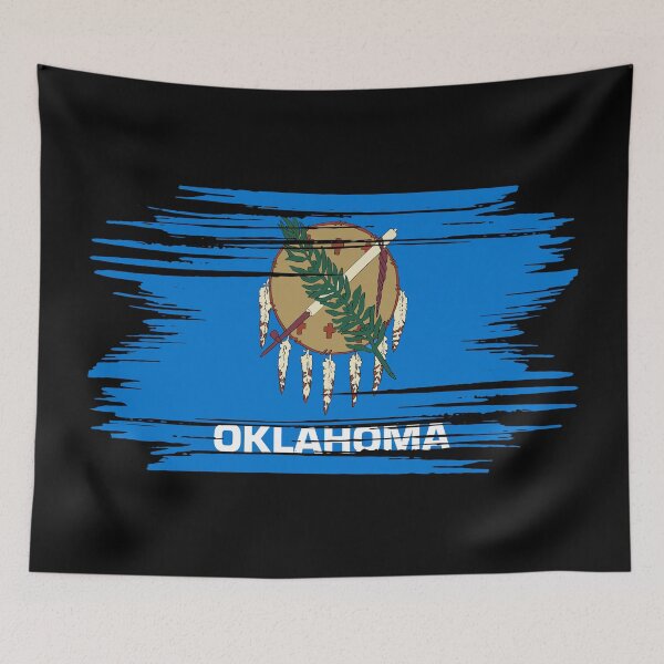 Item preview, Distressed Oklahoma State Flag OK designed and sold by shitpostee.