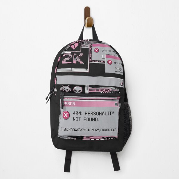 Item preview, 404 Personality Not Found – Y2K Glitch Error Screen Funny Meme T-Shirt designed and sold by Glitch_Fauna.