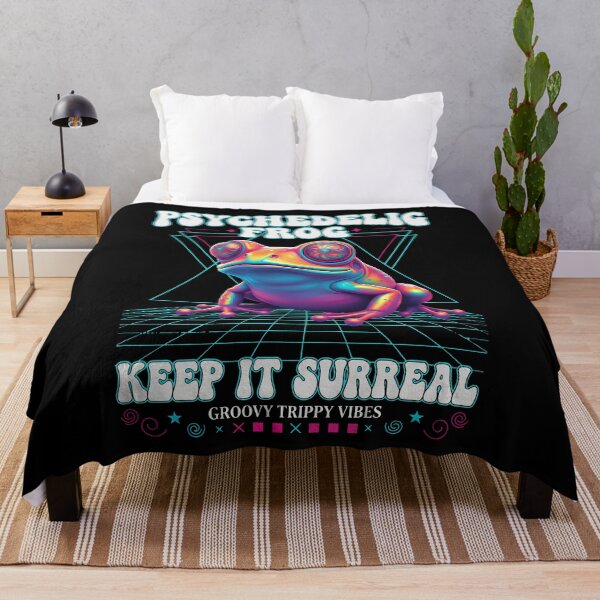Item preview, Trippy Festival Frog Keep It Surreal Hippie Rave designed and sold by LuminOrb.