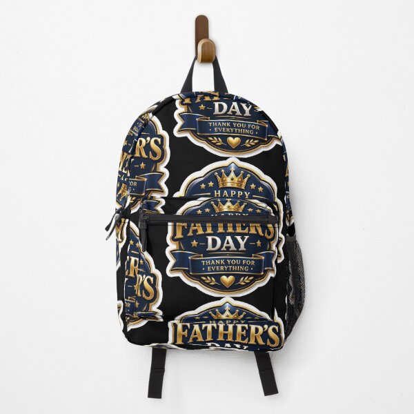 Item preview, Luxury Gold & Navy Happy Father’s Day Badge Sticker | Premium Elegant Dad Design designed and sold by Rcc2512.