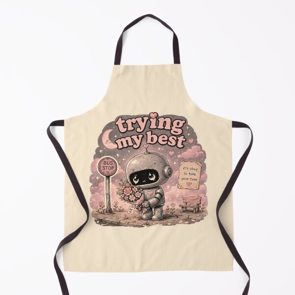 Item preview, Trying My Best Cute Sad Robot Graphic designed and sold by Pixel Hawk.