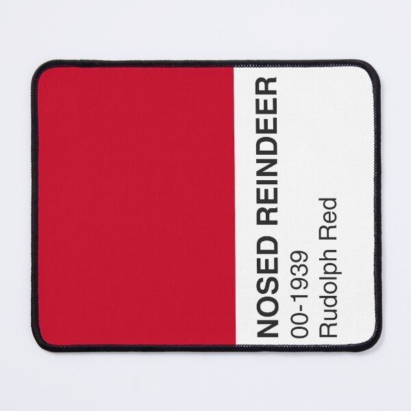 Item preview, Rudolph Reindeer Christmas Song Red Colour Swatch - Full Width designed and sold by The Colourful Game.