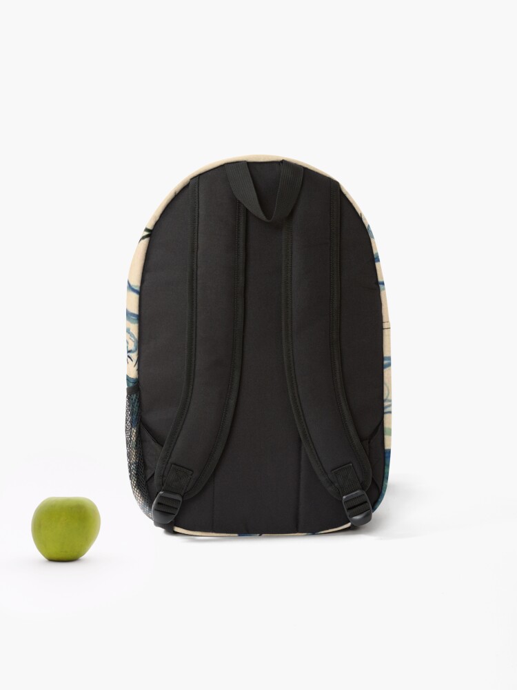 Thumbnail 2 of 3, Backpack, Wave designed and sold by SharonTheFirst.