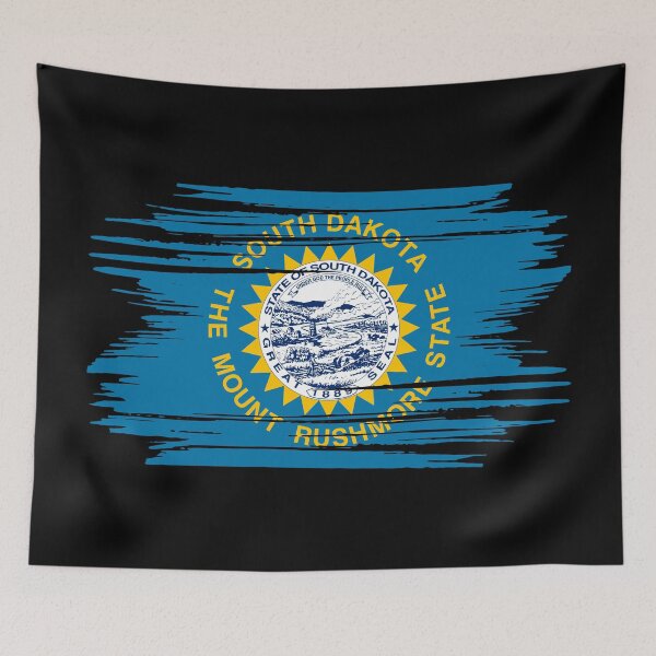 Item preview, Distressed South Dakota State Flag SD designed and sold by shitpostee.