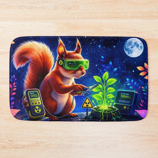 Item preview, Cute Cosmic Squirrel Nuclear Medicine Tech Retro Sci-Fi Moonlight Design for Nuclear Medicine Week designed and sold by ClinicalHubs.