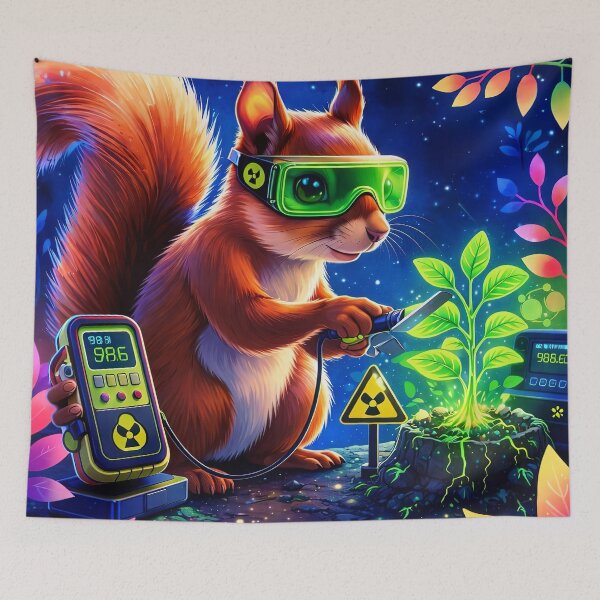 Item preview, Cute Cosmic Squirrel Nuclear Medicine Tech Retro Sci-Fi Moonlight Design for Nuclear Medicine Week designed and sold by ClinicalHubs.