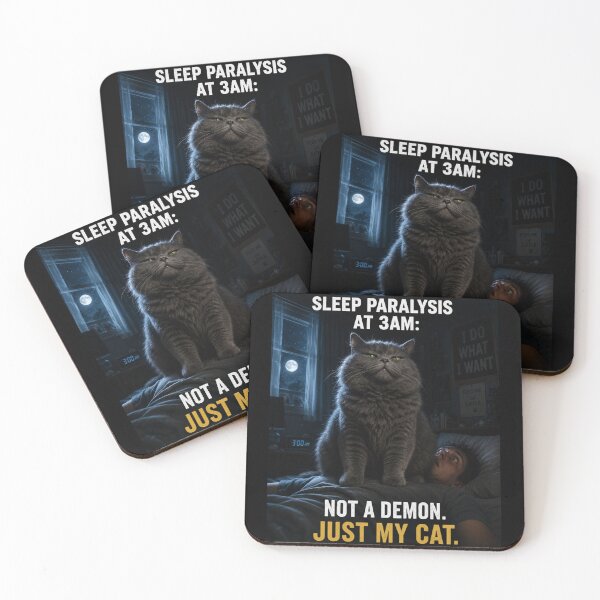 Item preview, Sleep Paralysis 3AM Not A Demon Just My Cat Funny Gift designed and sold by irfanshikh.