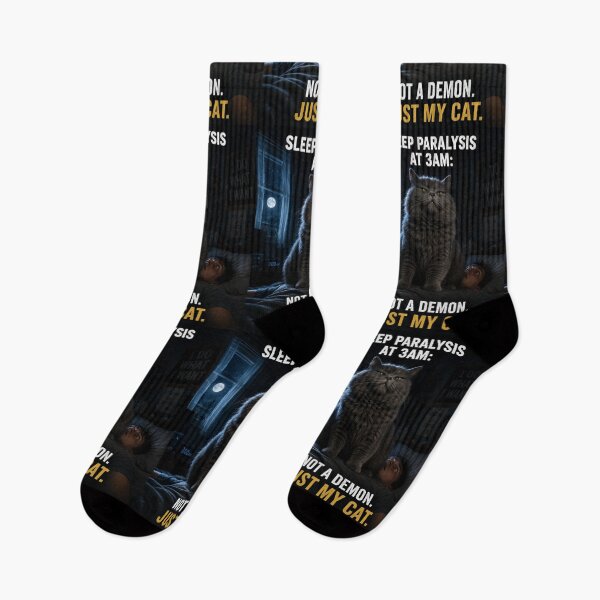 Item preview, Sleep Paralysis 3AM Not A Demon Just My Cat Funny Gift designed and sold by irfanshikh.