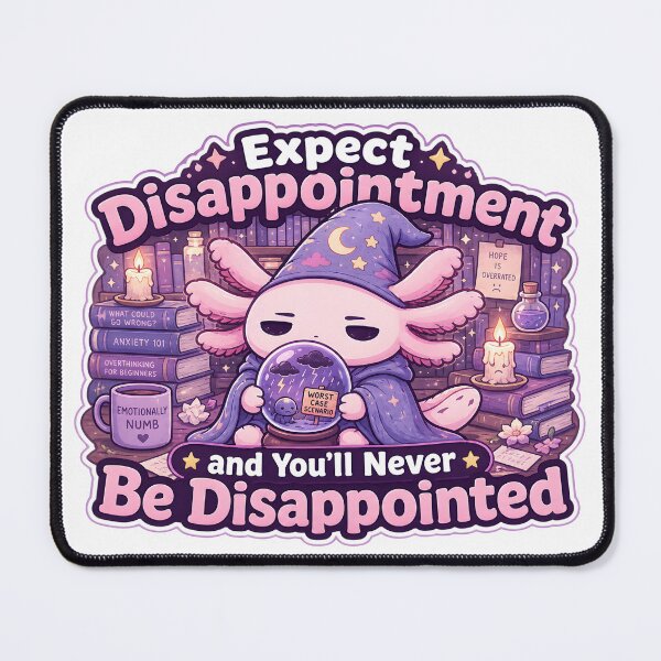 Item preview, Expect Disappointment Funny Axolol Wizard designed and sold by Chartreuse Unicorn.