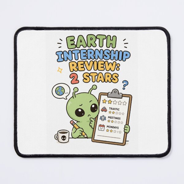 Item preview, Funny Alien Shirt – Earth Internship Review 2 Stars Cute Kawaii Alien Graphic Tee designed and sold by MaynyStudio.