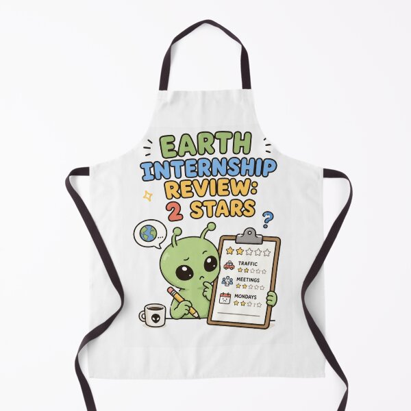 Item preview, Funny Alien Shirt – Earth Internship Review 2 Stars Cute Kawaii Alien Graphic Tee designed and sold by MaynyStudio.