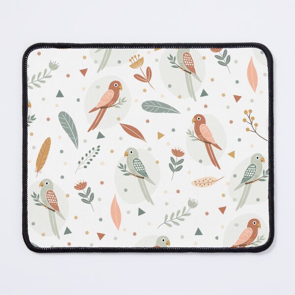 Item preview, Whimsical Pastel Parrots & Botanical Leaves designed and sold by CarolineRowland.