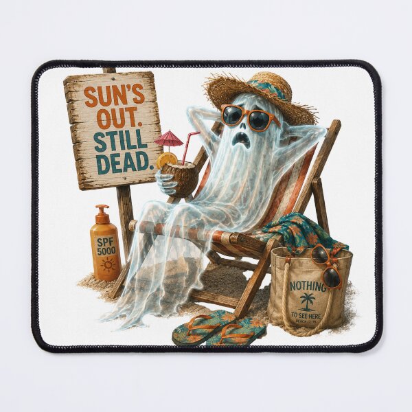 Item preview, Ghost Sunbather Funny Summer Halloween Design designed and sold by ByAnad.