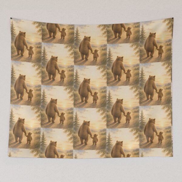 Item preview, Bears Walking Together designed and sold by inspired-works.