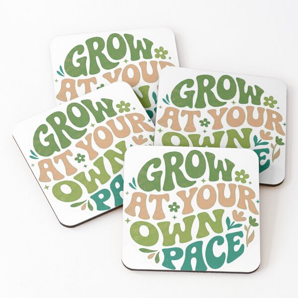 Item preview, Retro Grow At Your Own Pace Wavy Typography designed and sold by Core design hub .