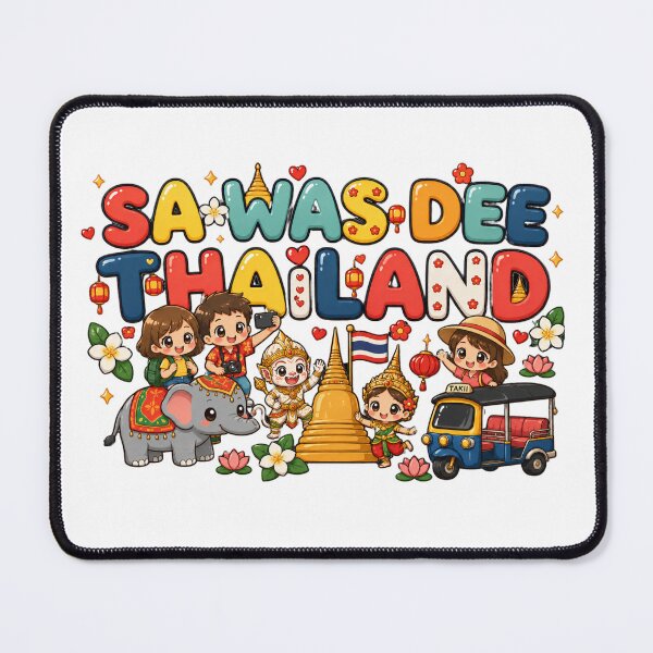 Item preview, Cute Thailand Travel Art – Asian Culture Cartoon Design designed and sold by Beeform.