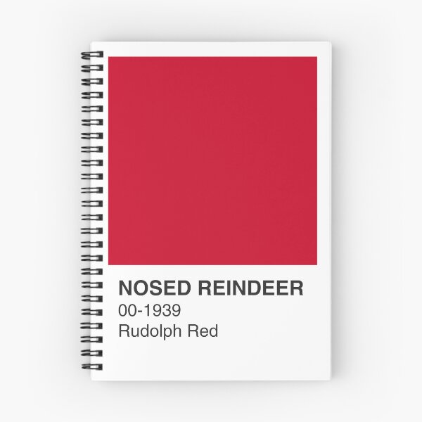 Item preview, Rudolph Reindeer Christmas Song Red Colour Swatch - White Border designed and sold by The Colourful Game.