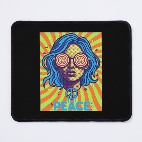Item preview, trippy festival hippie tie dye peace sign designed and sold by LuminOrb.