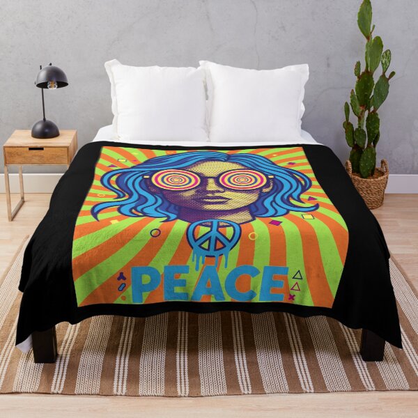 Item preview, trippy festival hippie tie dye peace sign designed and sold by LuminOrb.