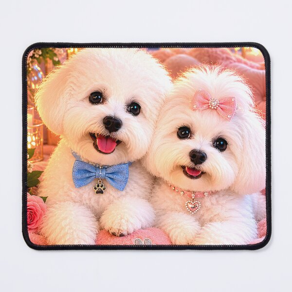 Item preview, Forever Friends – Adorable Bichon Frise Puppy Pair designed and sold by Atelier Éternelle.