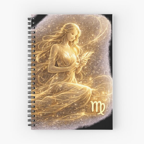Item preview, Zodiac Virgo Gold Galaxy Fantasy Art Birthday Gift designed and sold by KI-Kunstwerk.
