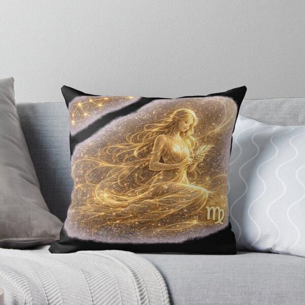 Item preview, Zodiac Virgo Gold Galaxy Fantasy Art Birthday Gift designed and sold by KI-Kunstwerk.