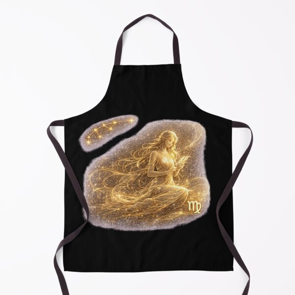 Item preview, Zodiac Virgo Gold Galaxy Fantasy Art Birthday Gift designed and sold by KI-Kunstwerk.