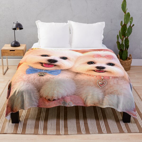 Item preview, Forever Friends – Adorable Bichon Frise Puppy Pair designed and sold by Atelier Éternelle.