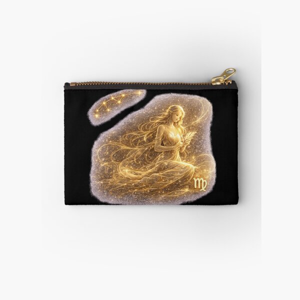 Item preview, Zodiac Virgo Gold Galaxy Fantasy Art Birthday Gift designed and sold by KI-Kunstwerk.