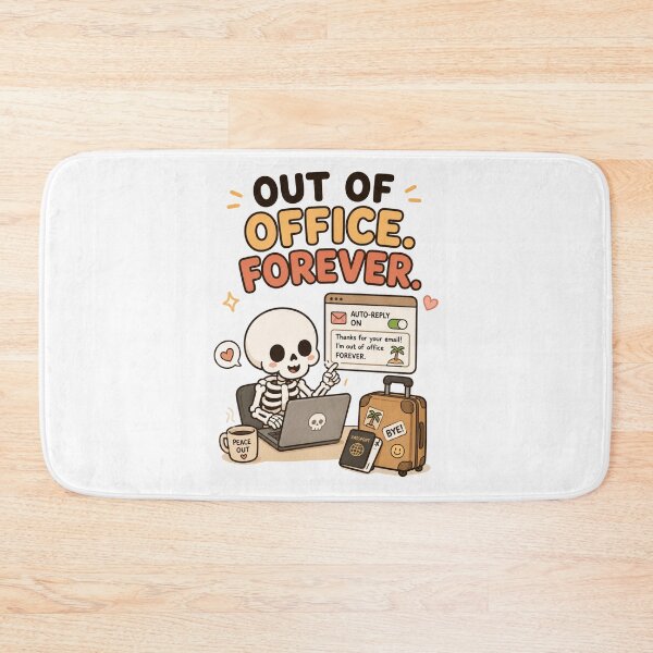 Item preview, Out of Office Forever Shirt – Funny Skeleton Retirement Graphic Tee designed and sold by MaynyStudio.