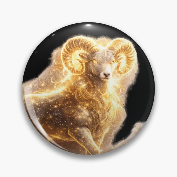Item preview, Zodiac Aries Gold Galaxy Fantasy Art Birthday Gift designed and sold by KI-Kunstwerk.