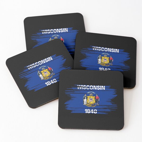 Item preview, Distressed Wisconsin State Flag WI designed and sold by shitpostee.